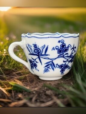 Vintage Crossed Swords Meissen Dresden Blue Onion Replacement Coffee Cup Teacup